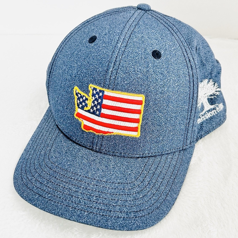 Washington State USA Flag Adidas Golf Mission Hills Hat Cap Snapback Adjustable